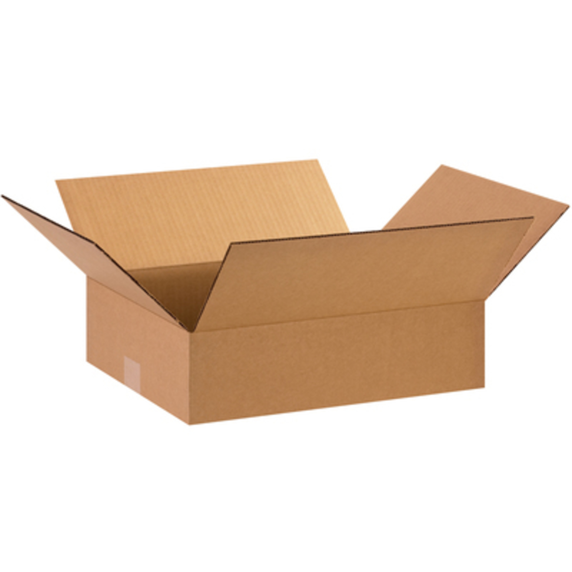 15 x 12 x 4in. Flat Corrugated Boxes 25/CS, Model# 15124